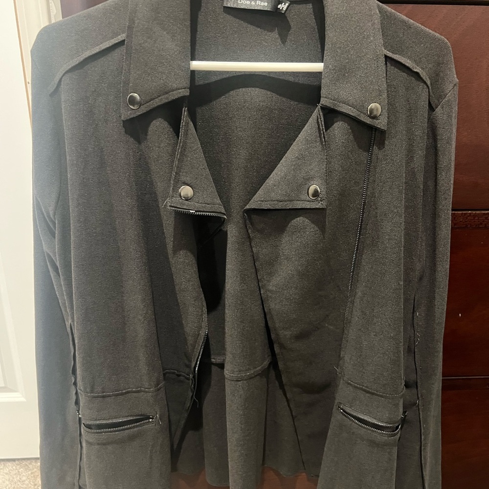 Doe & Rae Charcoal Utility Jacket